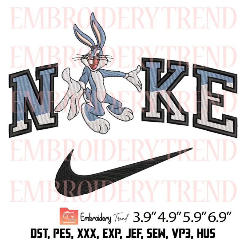 Bugs Bunny X Nike Embroidery Design – Looney Tunes Cartoon Embroidery ...