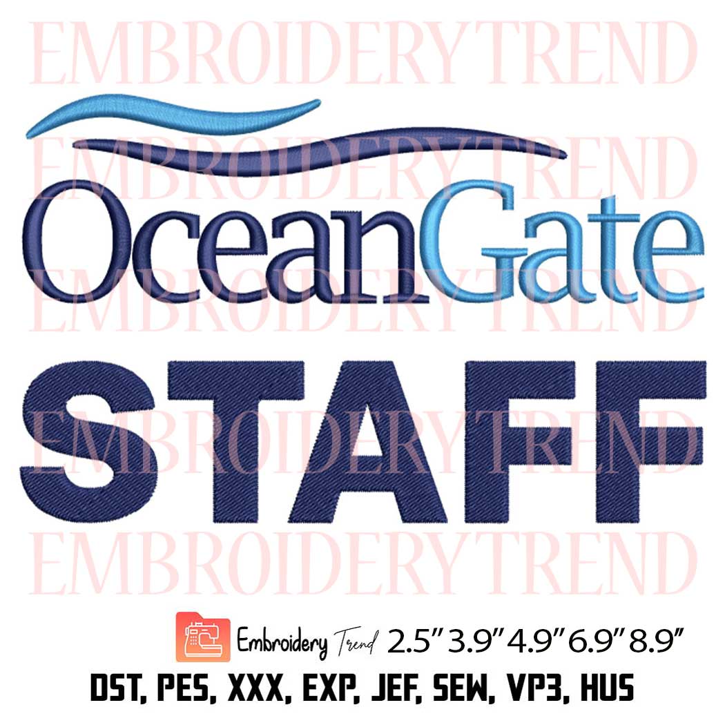 OceanGate Submarine Staff Embroidery - Oceangate Titanic Submarine Machine Embroidery Design