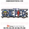 Sun Pirates Logo Embroidery File – Anime One Piece Machine Embroidery Design