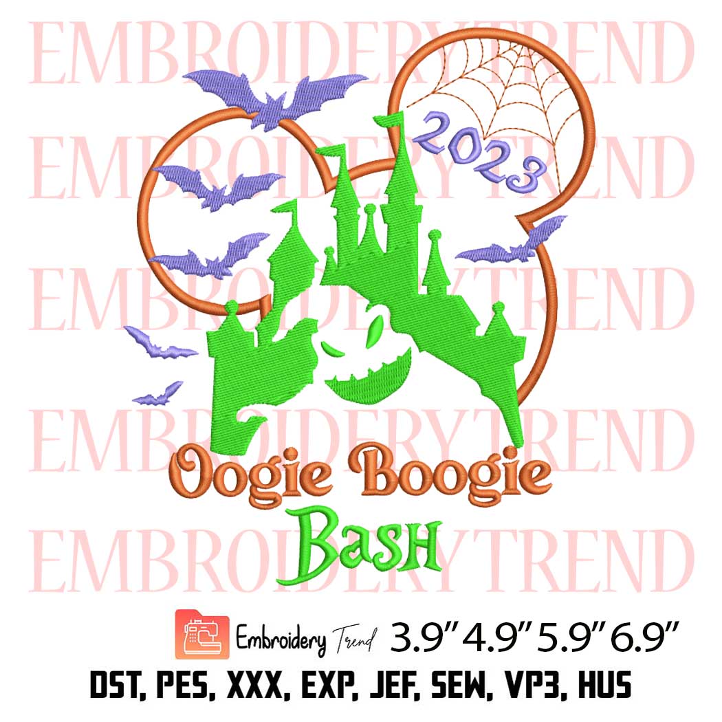 Oogie Boogie Bash 2023 Embroidery – Mickey Halloween Party Embroidery Design File