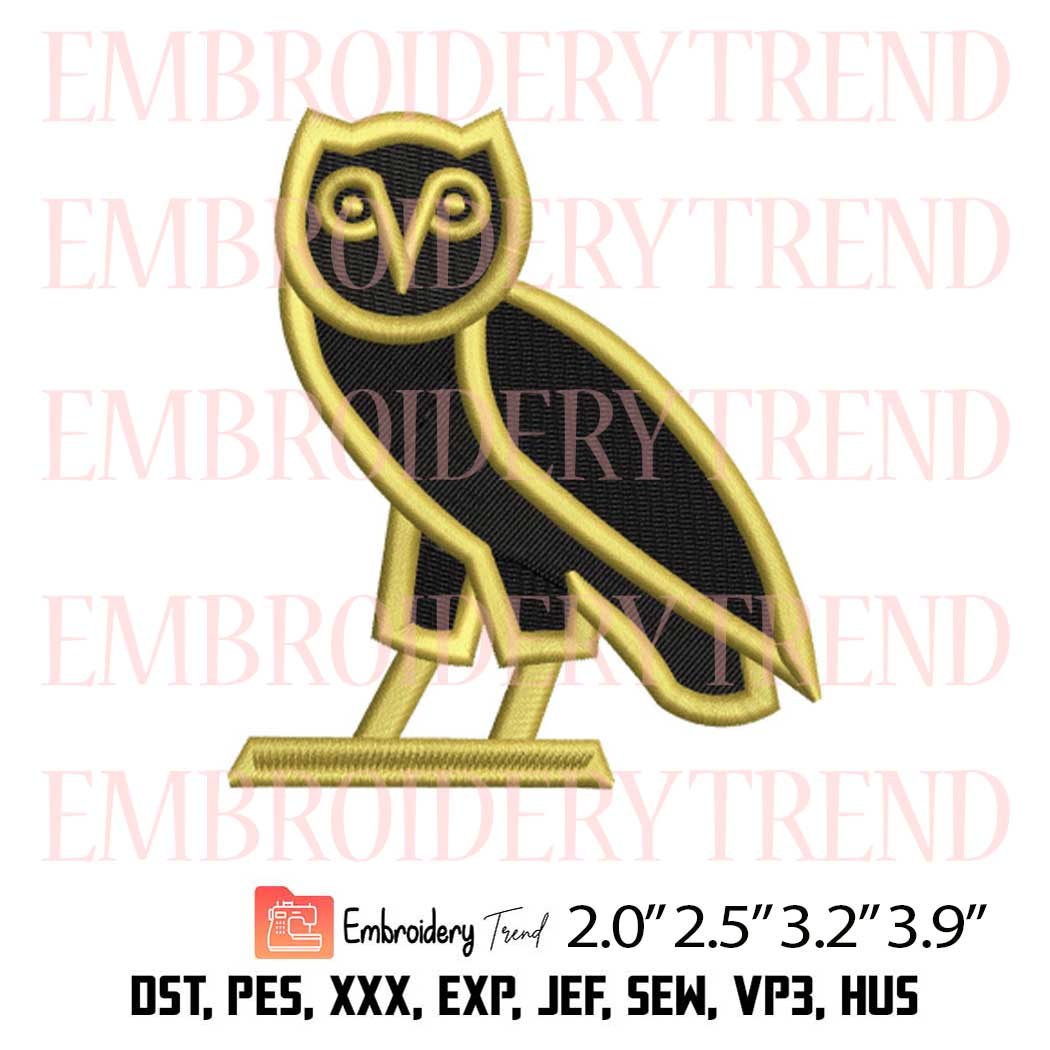 Owl Ovo Embroidery Design File Instant Download
