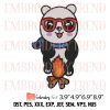 Cute Panda Riding A Motorbike Embroidery – Animal Love Machine Embroidery Design