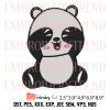 Cute Panda Skateboarding Embroidery – Animal Love Machine Embroidery Design