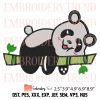 Cute Panda Go to School Embroidery – Animal Love Machine Embroidery Design