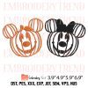 Pumpkin Mickey Halloween Embroidery – Mickey Minnie Couple Machine Embroidery Design File