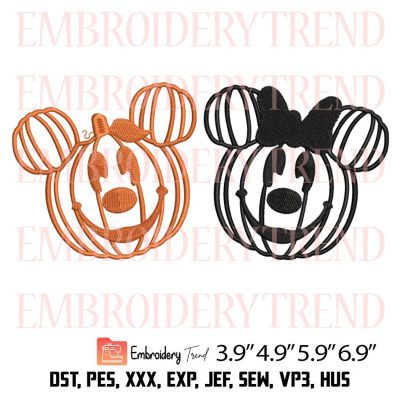Pumpkin Disney Halloween Embroidery – Happy Halloween Machine Embroidery Design File
