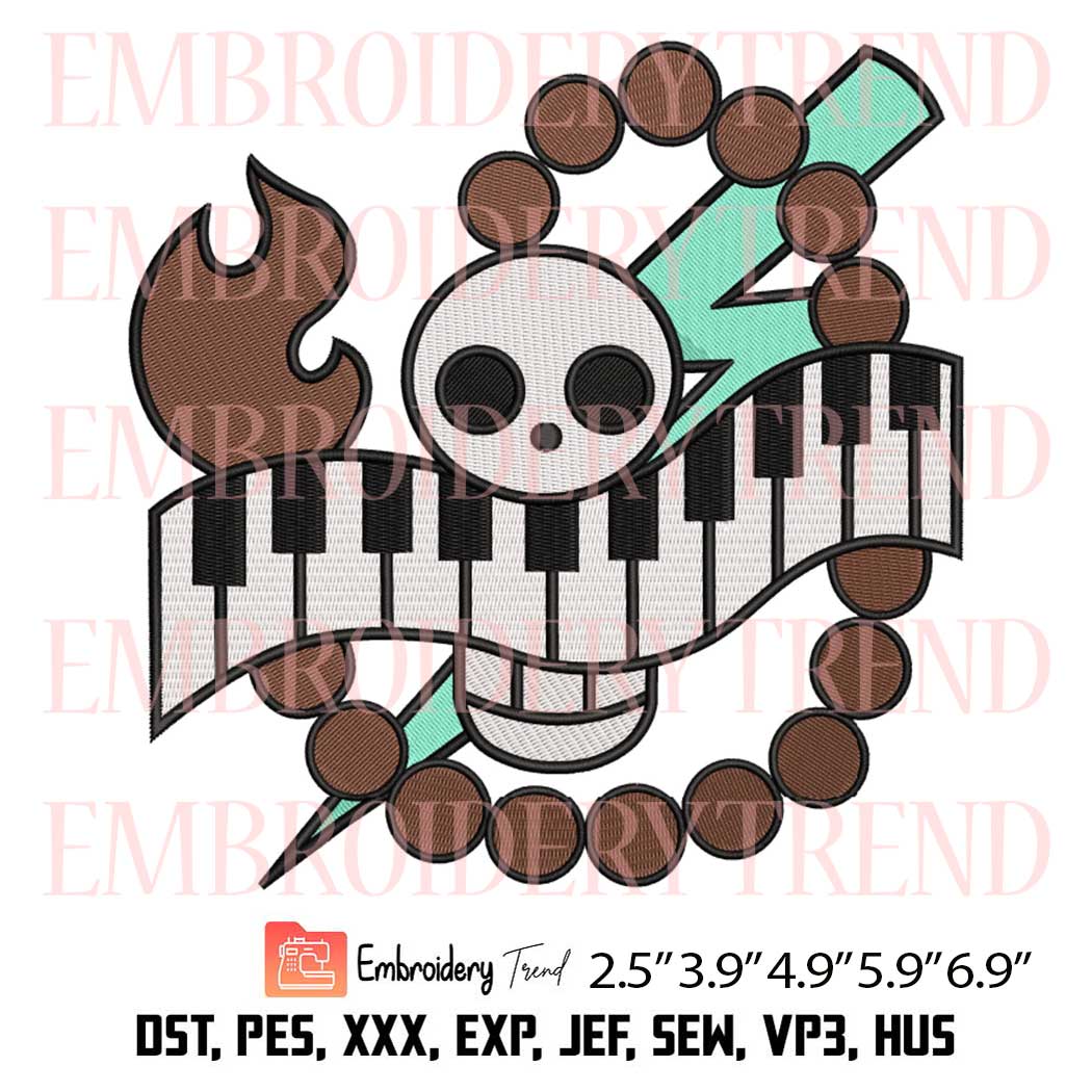 Scratchmen Apoo Jolly Roger Embroidery – Anime One Piece Machine Embroidery Design