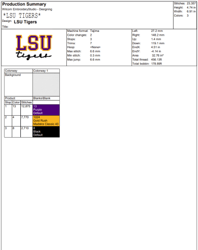 LSU Tigers 2023 Embroidery – Tigers Football Machine Embroidery Design