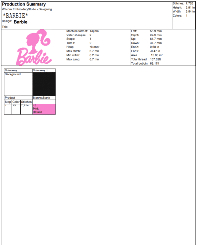 Barbie Logo Embroidery File – Barbie Movie Machine Embroidery Design