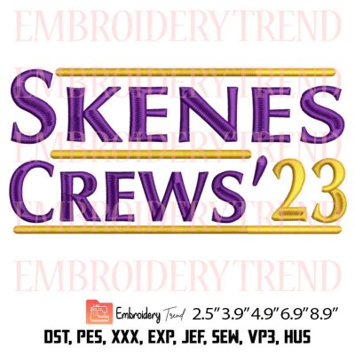 Skenes Crews 23 Embroidery – LSU Tigers Baseball Machine Embroidery Design