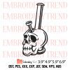 Skull Smoking Pipe x Nike Embroidery – Halloween Machine Embroidery Design File