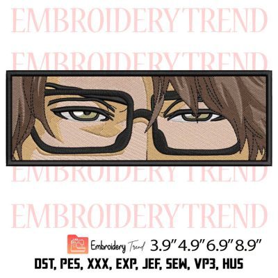 Aizen Sosuke Eyes Embroidery Design – Anime Bleach Machine Embroidery File