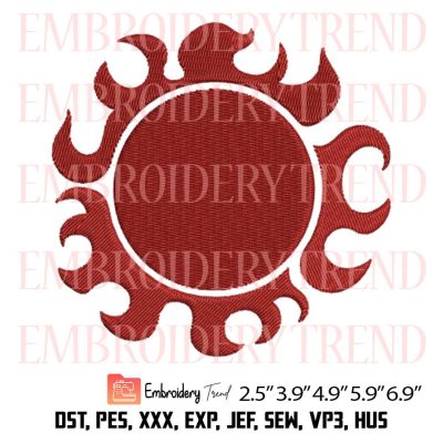 Sun Pirates Logo Embroidery File – Anime One Piece Machine Embroidery Design