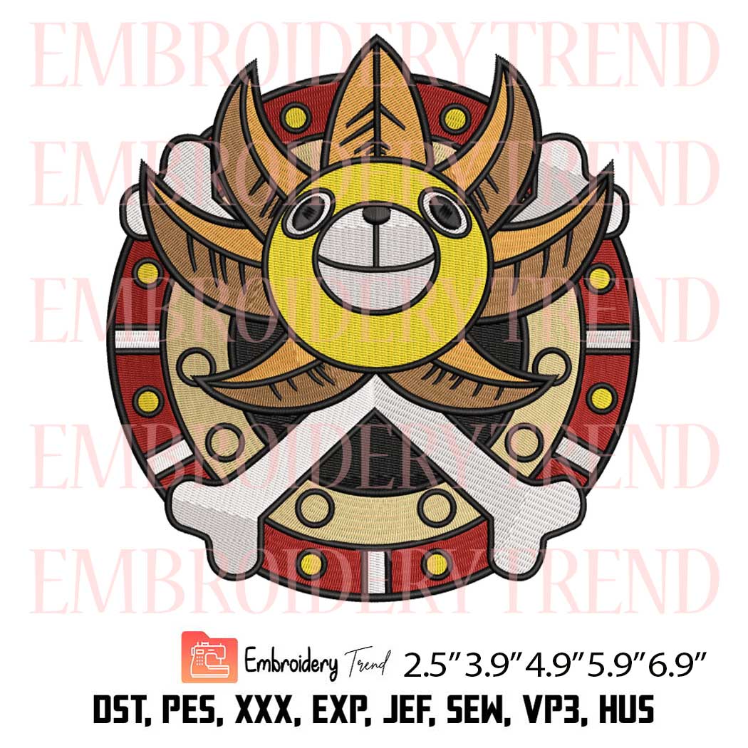 Thousand Sunny Logo Embroidery – Anime One Piece Machine Embroidery Design