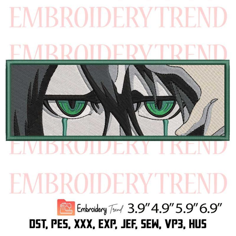 Ulquiorra Cifer Eyes Embroidery Design, Bleach Anime Embroidery File ...