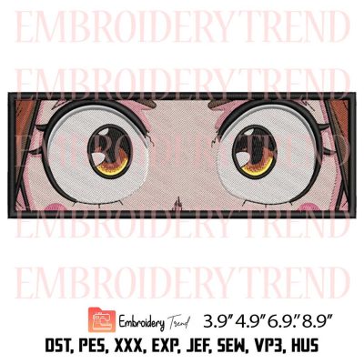 Uraraka Ochako Eyes Embroidery – Anime My Hero Academia Machine Embroidery Design