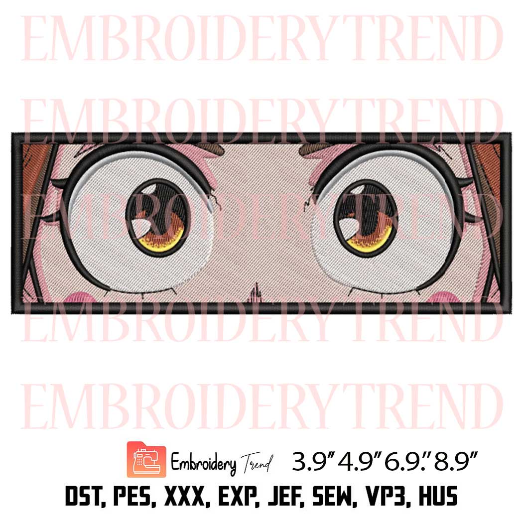 Uraraka Ochako Eyes Embroidery - Anime My Hero Academia Machine Embroidery Design