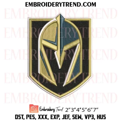 Vegas Golden Knights Wordmark Logo Embroidery Design, NHL Hockey Machine Embroidery Digitized Pes Files