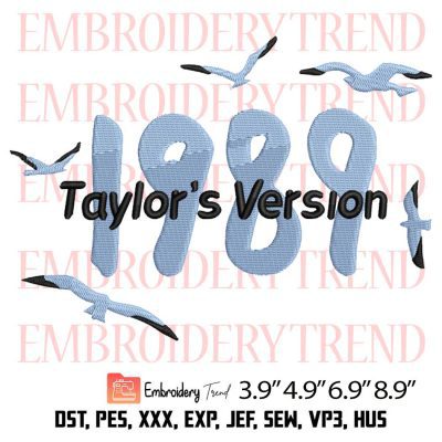 Taylor Swift Albums Clock Embroidery Design, Trending Machine Embroidery Digitized Pes Files
