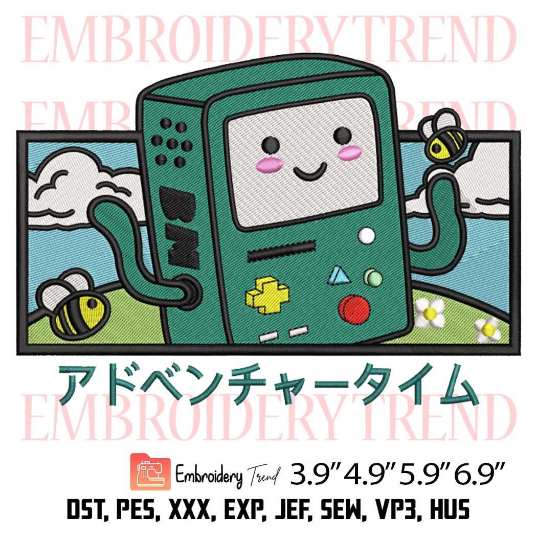 Adventure Time BMO Embroidery Design – Cute BMO Cartoon Embroidery Digitizing File
