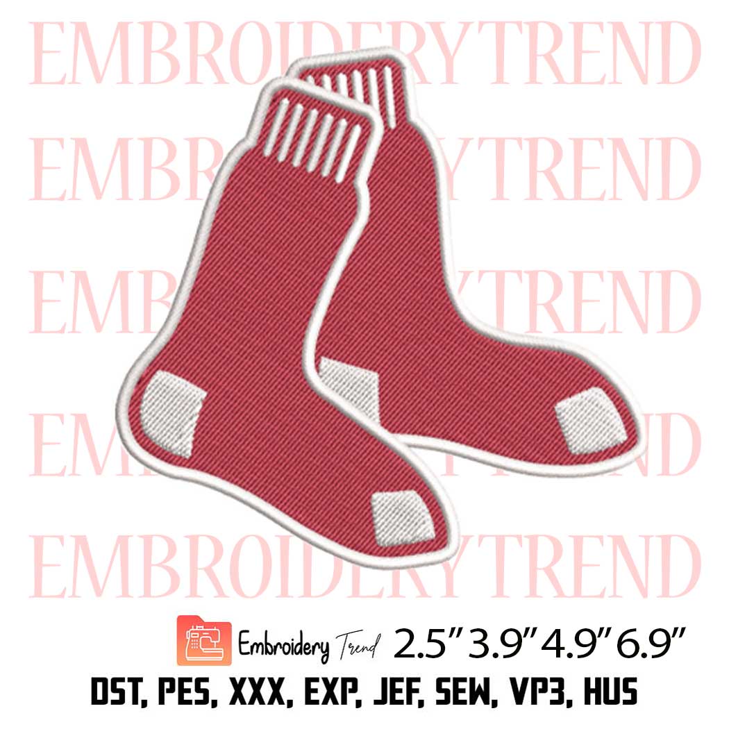 Boston Red Sox Logo Embroidery – Baseball Embroidery Digitizing Design File