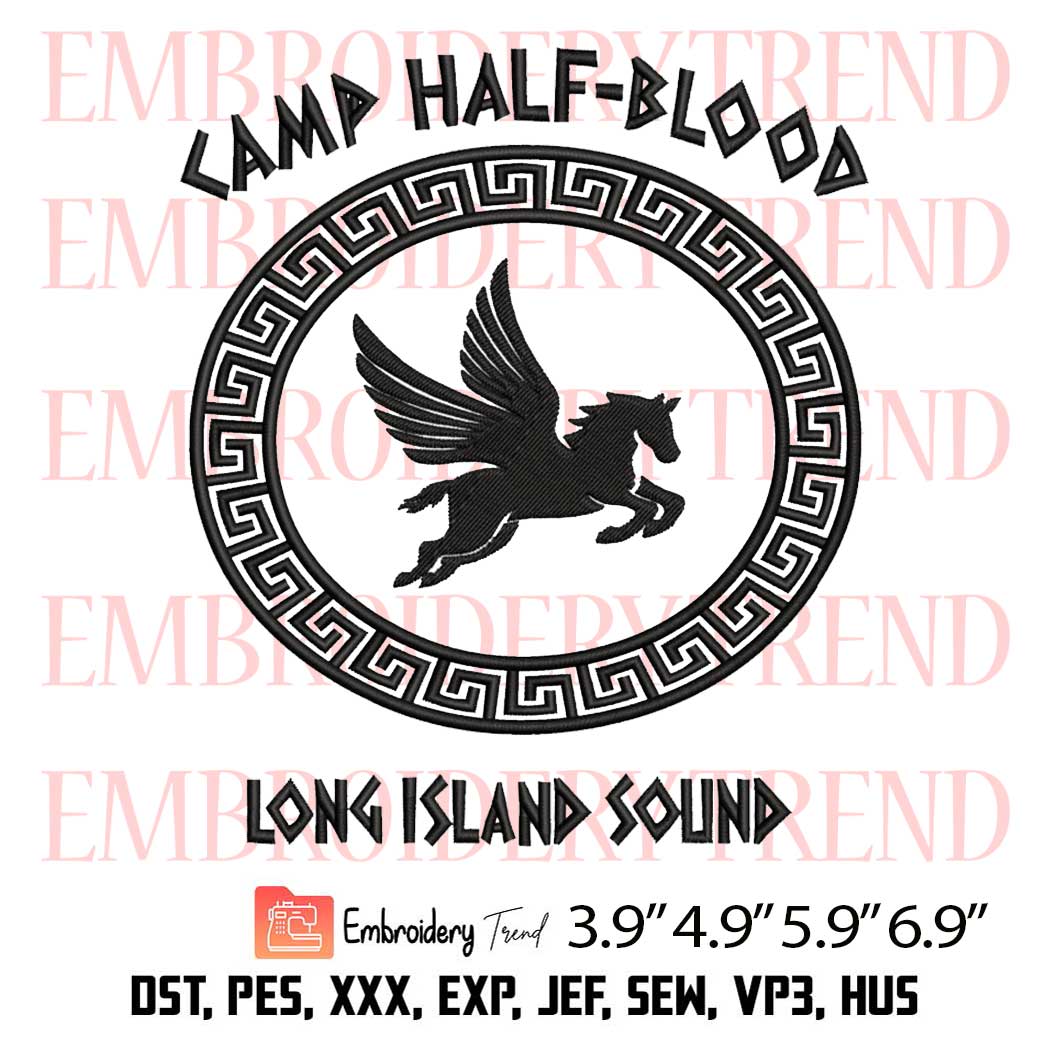 Camp Half Blood Long Island Sound Embroidery Design – Percy Jackson Embroidery Digitizing File