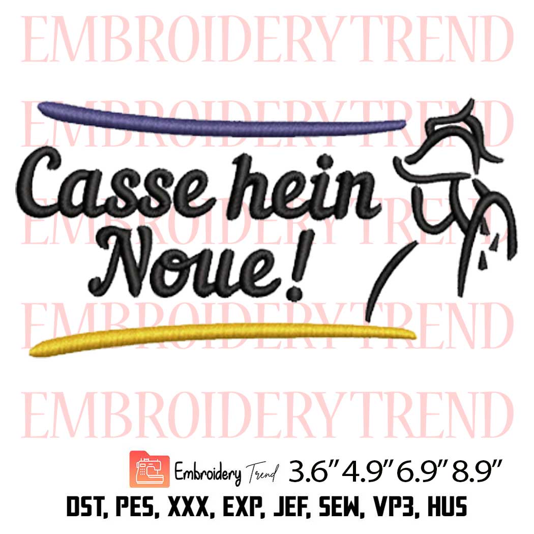 Casse hein noue Embroidery Design File