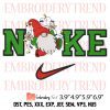 Christmas Nike Grinch Face Embroidery Design – Christmas Thief Embroidery Digitizing File