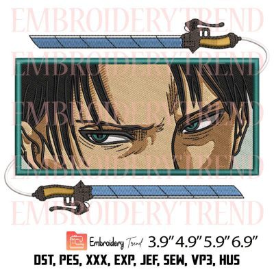 Eren Yeager Embroidery Design –  Anime Attack On Titan Embroidery Digitizing File
