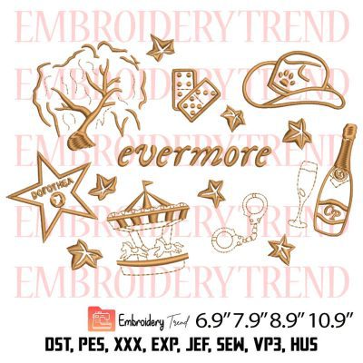 Taylor Swift Evermore Album Embroidery –  The Eras Tour Embroidery Digitizing Design File