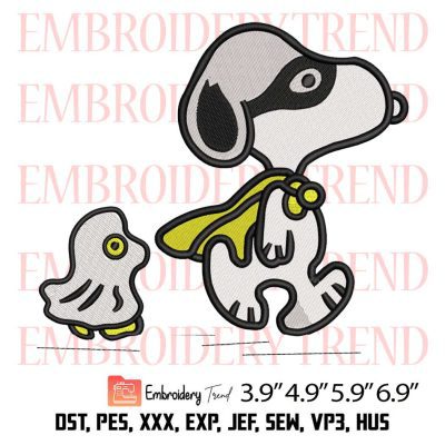 Halloween Snoopy & Woodstock Embroidery Design – Super Snoopy Funny Embroidery Digitizing File