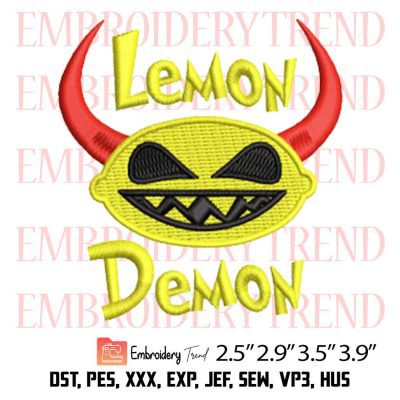 Lemon Demon Logo Embroidery Design – Music Band Embroidery Digitizing File
