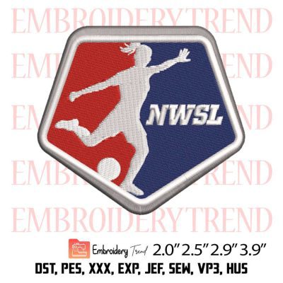 National Womens Soccer League Embroidery Design – NWSL Logo Football Embroidery Digitizing File