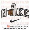 Ghost With Brown Bag Embroidery Design – Halloween Trendy Embroidery Digitizing File