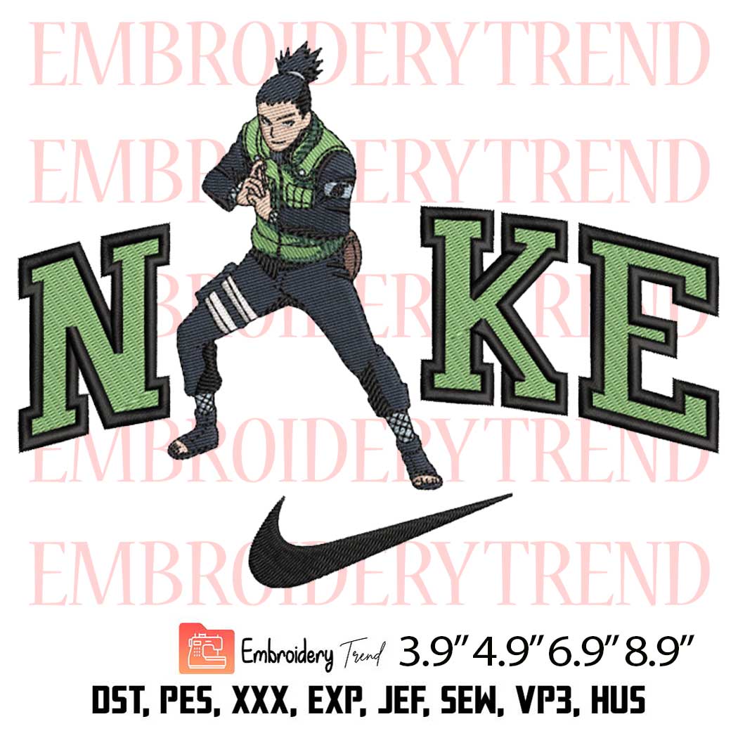Shikamaru Naruto Embroidery Design – Nike Anime Embroidery Digitizing File