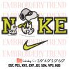 Snoopy Sleeping Nike Embroidery Design – Snoopy Cartoon Funny Embroidery Digitizing File