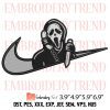 Night Shift Skeleton Embroidery Design – Funny Halloween Embroidery Digitizing File