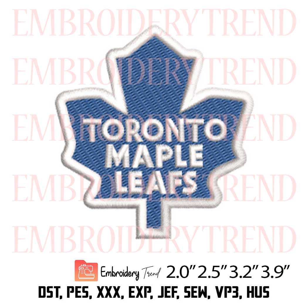 Toronto Maple Leafs Logo Embroidery Design – NHL Hockey Embroidery Digitizing File