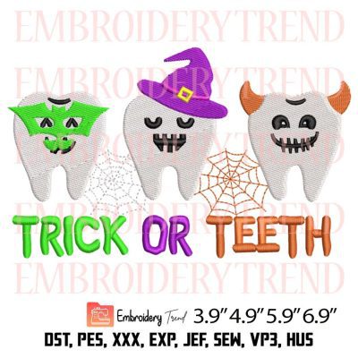 Teeth Christmas Funny Embroidery Design – Christmas Teeth Character Embroidery Digitizing File