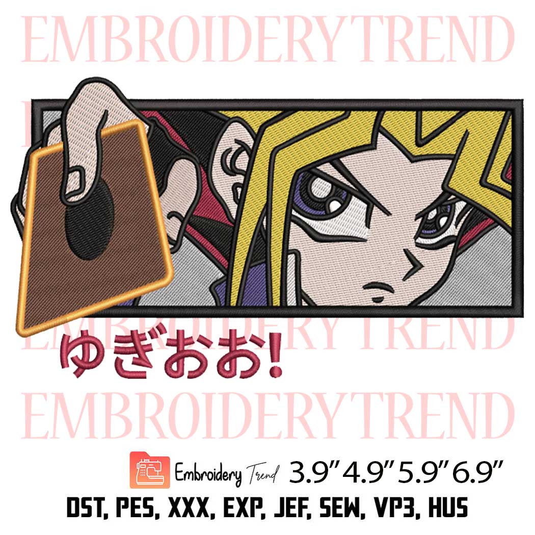 Yugi Muto Anime Embroidery Design – Yu Gi Oh Trading Card Game Embroidery Digitizing File