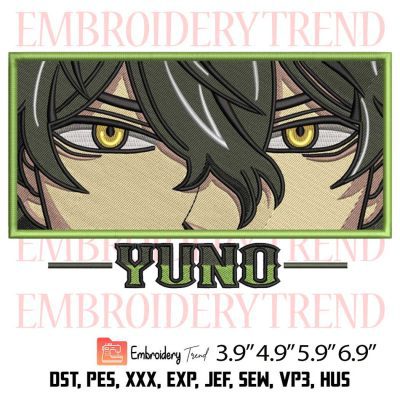 Yuno Embroidery Design –  Anime Black Clover Embroidery Digitizing File