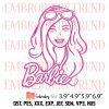 Barbie Party Embroidery Design – Barbie Movie Embroidery Digitizing File