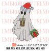 Ghost Reading Book Embroidery Design – Halloween Embroidery Digitizing File