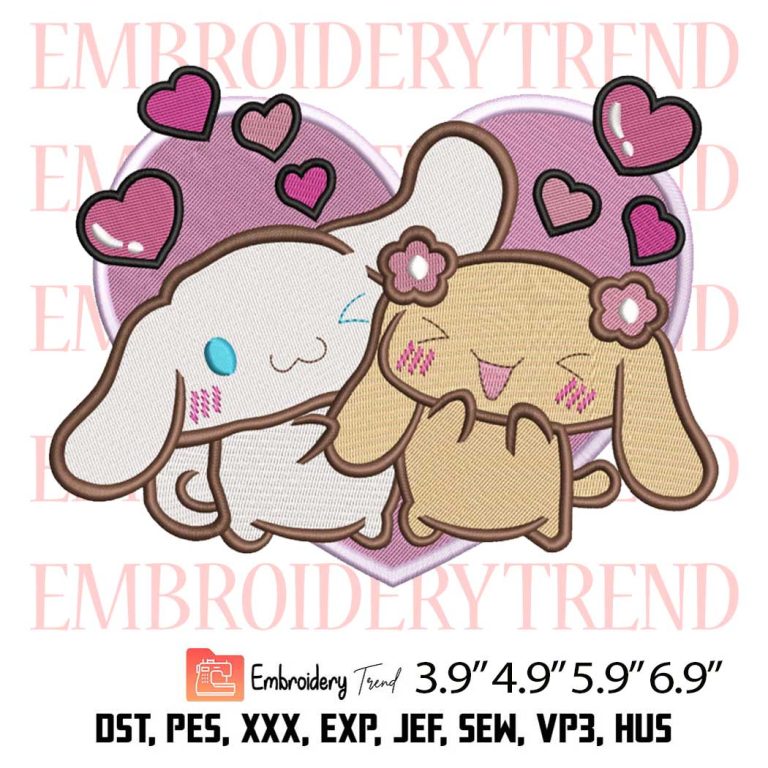 Kuromi In Heart Embroidery Design – Cute Kuromi Cartoon Embroidery ...