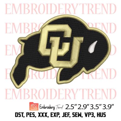 Colorado Buffaloes Logo Embroidery Design – Logo Sport Embroidery Digitizing File