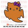 Hello Kitty Ghostface Embroidery Design – Cute Halloween Embroidery Digitizing File