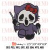 Hello Kitty Ghost Embroidery Design – Sanrio Halloween Embroidery Digitizing File