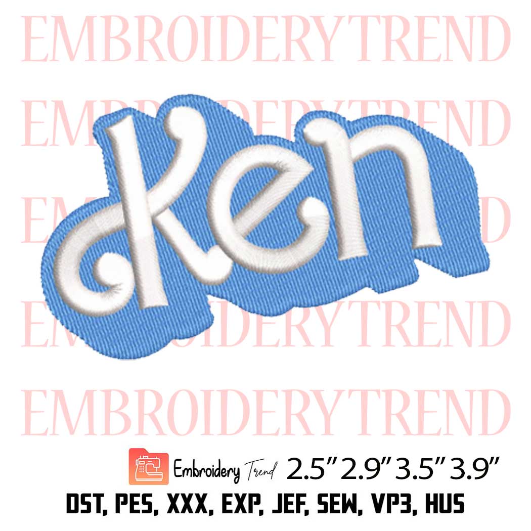 Ken Movie Embroidery Design – Ken and Barbie Embroidery Digitizing File