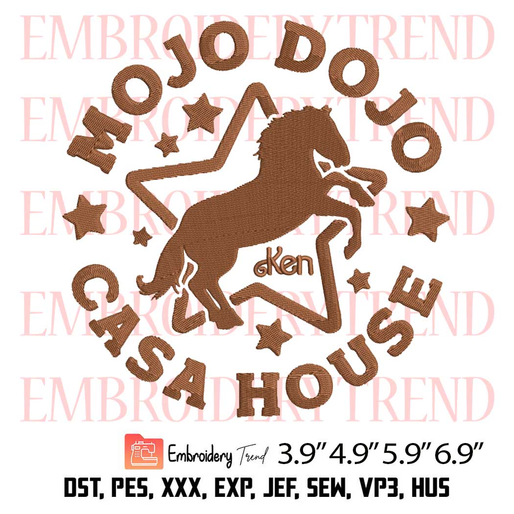 Mojo Dojo Casa House Embroidery Design – Horseshoe Stars Ken Embroidery Digitizing File
