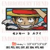 Luffy One Piece Combination Embroidery Design – Anime One Piece Embroidery Digitizing File